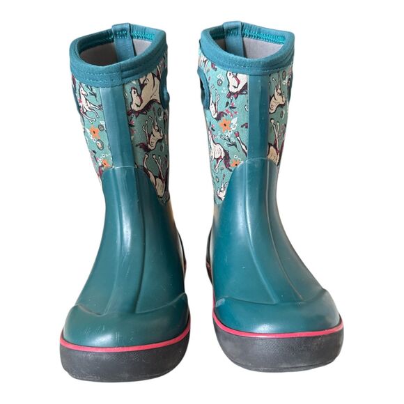 BOGS Insulated Winter Boots Girls Kids Size 1 Easy To Put On Handles Unicorn - Picture 1 of 8